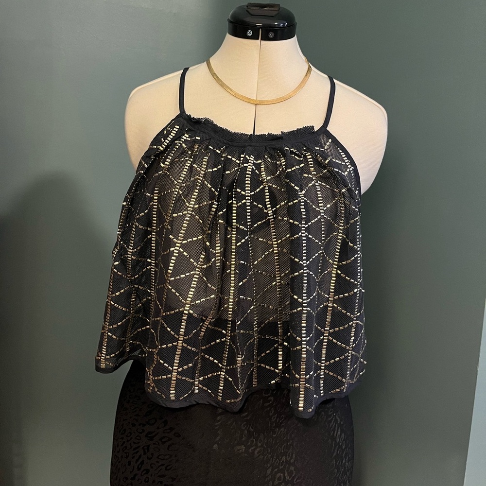 Free People gold and grey Tank